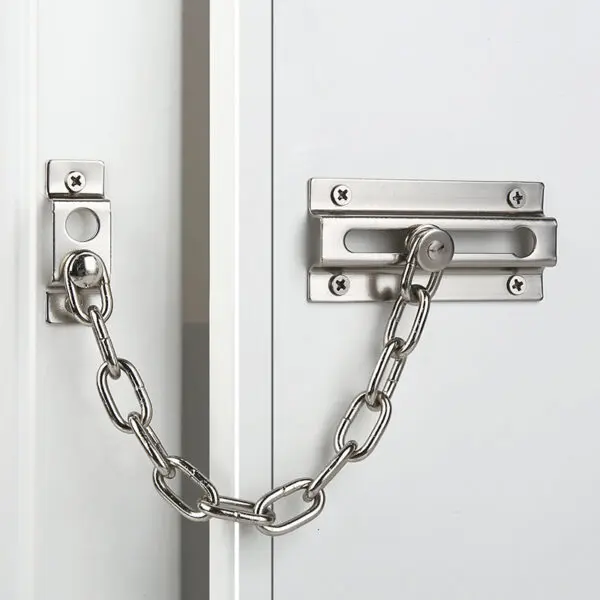 1pc Door Chain Lock Security Sliding Lock Carbon Steel Anti-Theft Limiter for Hotel Apartment Home Hardware - Image 3