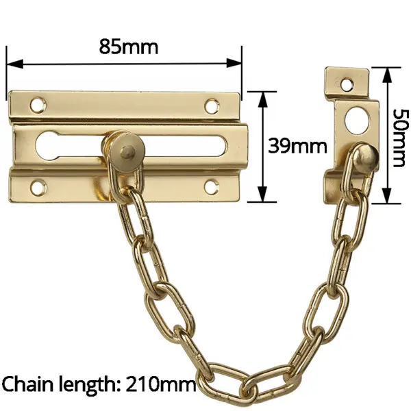 1pc Door Chain Lock Security Sliding Lock Carbon Steel Anti-Theft Limiter for Hotel Apartment Home Hardware - Image 5