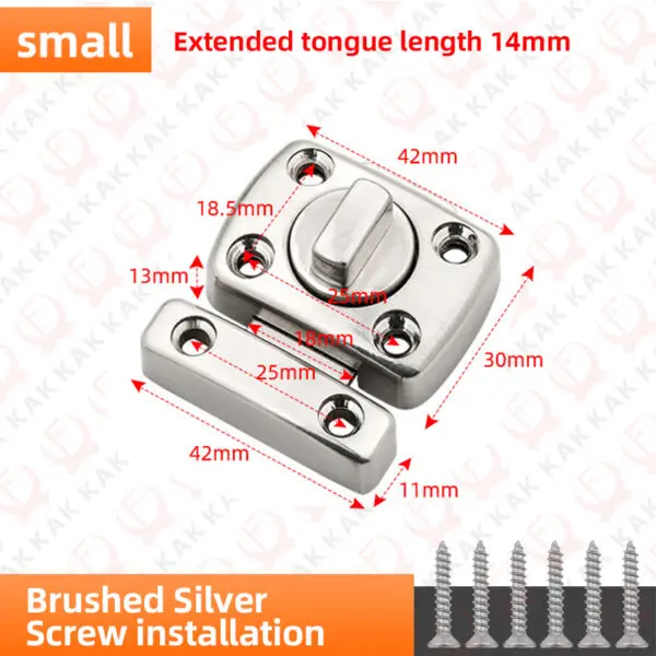 KAK 3 Digit Security Cabinet Password Locks Non-Punch Keyless Door Lock Latch Combination Code Child Safety Lock Anti-theft - Image 7