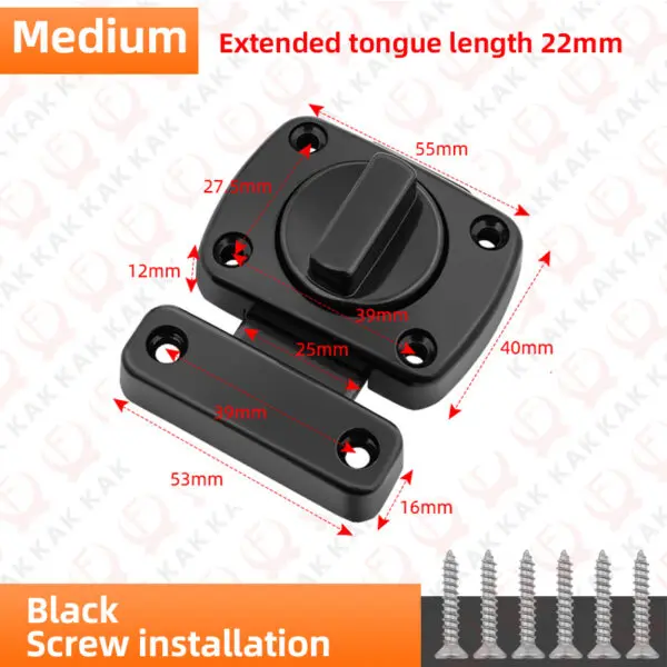KAK 3 Digit Security Cabinet Password Locks Non-Punch Keyless Door Lock Latch Combination Code Child Safety Lock Anti-theft - Image 12