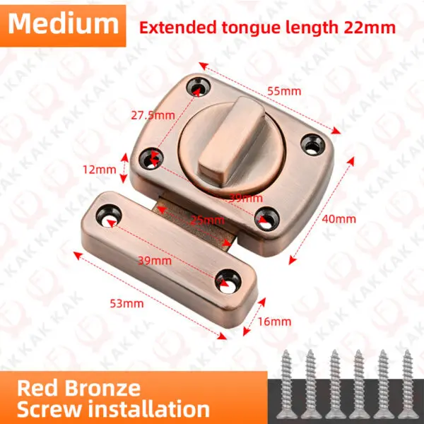 KAK 3 Digit Security Cabinet Password Locks Non-Punch Keyless Door Lock Latch Combination Code Child Safety Lock Anti-theft - Image 14