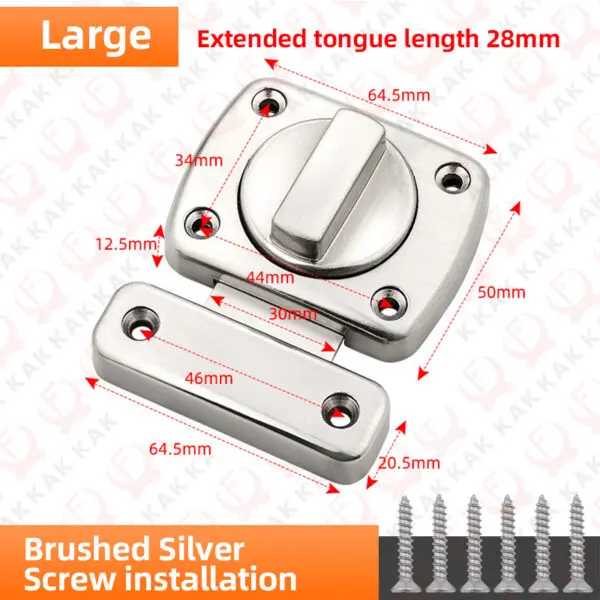 KAK 3 Digit Security Cabinet Password Locks Non-Punch Keyless Door Lock Latch Combination Code Child Safety Lock Anti-theft - Image 15