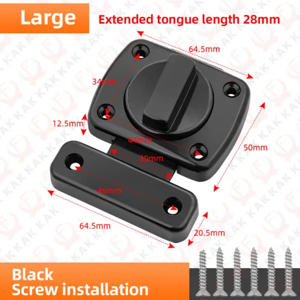 KAK 3 Digit Security Cabinet Password Locks Non-Punch Keyless Door Lock Latch Combination Code Child Safety Lock Anti-theft - Image 16