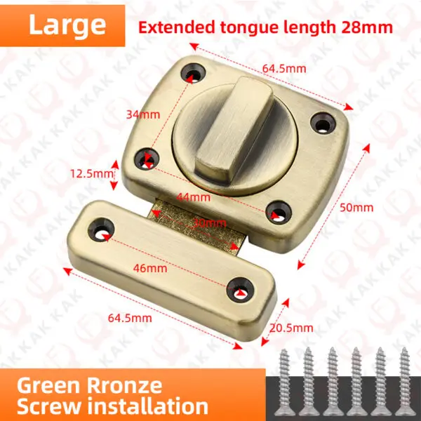 KAK 3 Digit Security Cabinet Password Locks Non-Punch Keyless Door Lock Latch Combination Code Child Safety Lock Anti-theft - Image 17