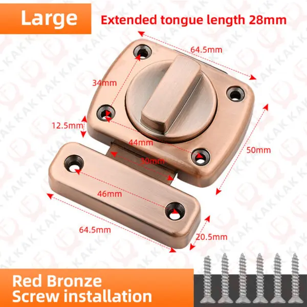 KAK 3 Digit Security Cabinet Password Locks Non-Punch Keyless Door Lock Latch Combination Code Child Safety Lock Anti-theft - Image 18