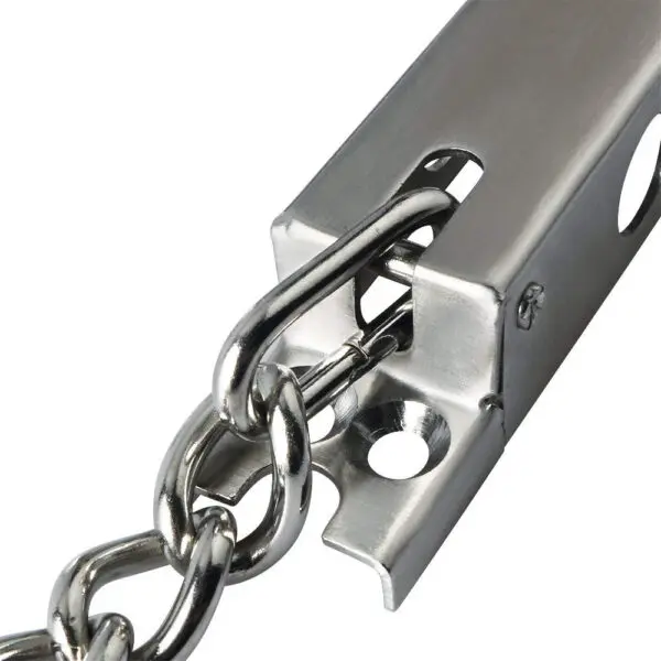 Slide Bolt Latch Gate Latches Safety Door Lock with Anti-Theft Chain and Spring lock,Heavy Duty Stainless Steel - Image 6