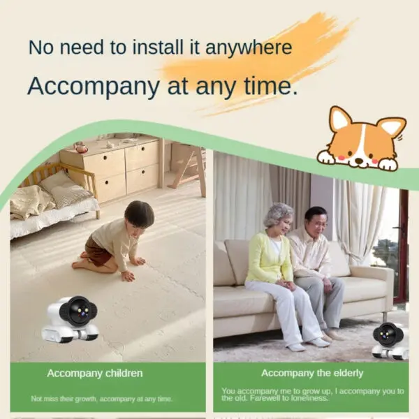 camera HD 2MP WIFI camera robot 360-degree children's pet safety bidirectional dialogue automatic tracking - Image 5