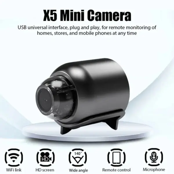New X5 Mini Camera 1080P Clear Night Vision Lightweight Portable Premium Cams Motion Detection Wireless Surveillance Camera - Image 2