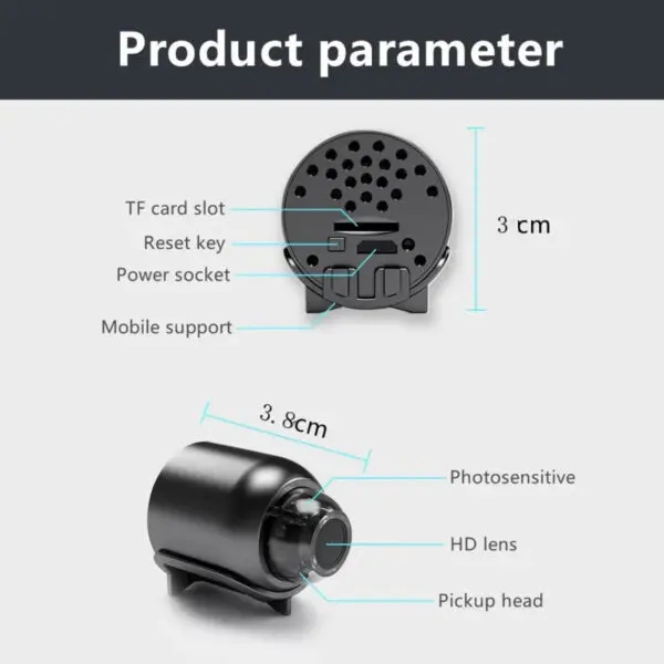 New X5 Mini Camera 1080P Clear Night Vision Lightweight Portable Premium Cams Motion Detection Wireless Surveillance Camera - Image 5