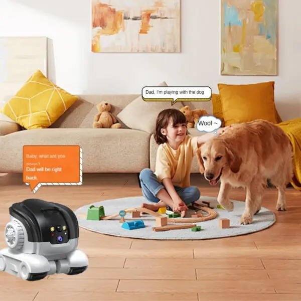 1080P HD 2MP WIFI camera robot 360-degree children's pet safety camera bidirectional dialogue automatic tracking - Image 6