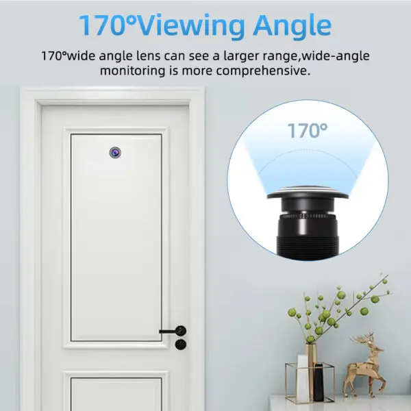 ICSEE 3MP HD Peephole WiFi Camera 170° Wide-angle Door Viewer Motion Detection Smart Home Security Wireless Cat-eye Auto Record - Image 2