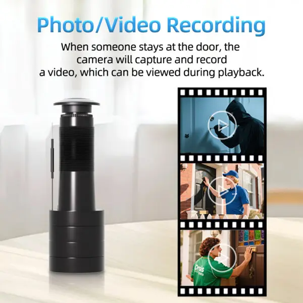 ICSEE 3MP HD Peephole WiFi Camera 170° Wide-angle Door Viewer Motion Detection Smart Home Security Wireless Cat-eye Auto Record - Image 5