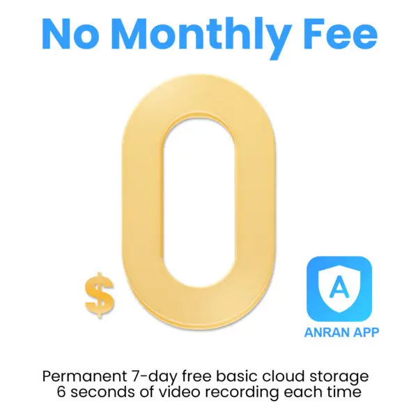 ANRAN 2K Solar Camera Built-in Battery 3MP 2.4G WIFI Security Camera Flood lights Free Basic Cloud Storage Color Night Vision - Image 3