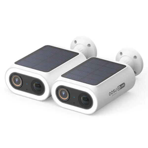 AOSU 4K UHD Solar Camera 2/3/4 pcs Wireless Outdoor 100% Wire-free Security Camera 5000mAh 8MP Wifi Camera AI Detection CCTV Cam - Image 8