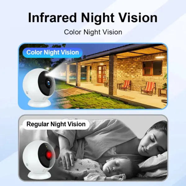 2K 5MP Wifi Home Security Camera Wireless Outdoor Magnetic Battery Powered Camera Surveillance AI Motion Detection Indoor HD Cam - Image 5