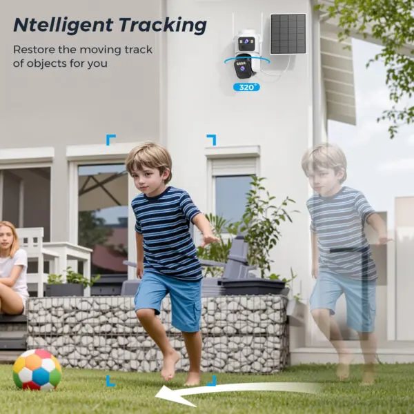 8MP Dual Lens Solar WIFI Security Cameras With Solar Panels Color Night Vision PIR Motion Detection Ourdoor IP Camera O-KAM App - Image 5