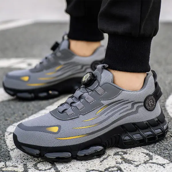 Rotating Button Steel Toe Anti-Puncture Non Slip Work Shoes Man Lightweight Breathable Safety Shoes Men's Work Shoes Boots - Image 6