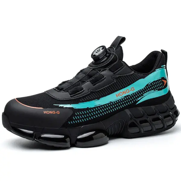 Rotating Button Steel Toe Anti-Puncture Non Slip Work Shoes Man Lightweight Breathable Safety Shoes Men's Work Shoes Boots - Image 9