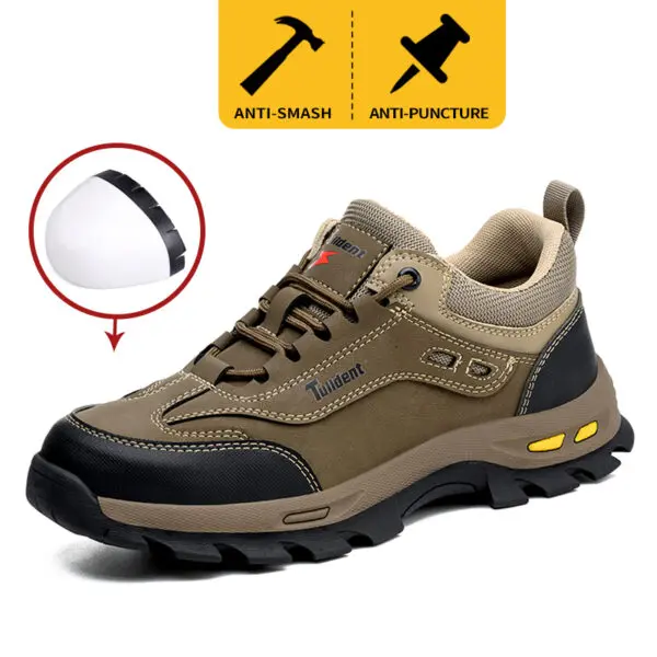 New men's safety shoes, puncture resistant work shoes, men's protective shoes, wear-resistant work boots Tactical Boots - Image 4