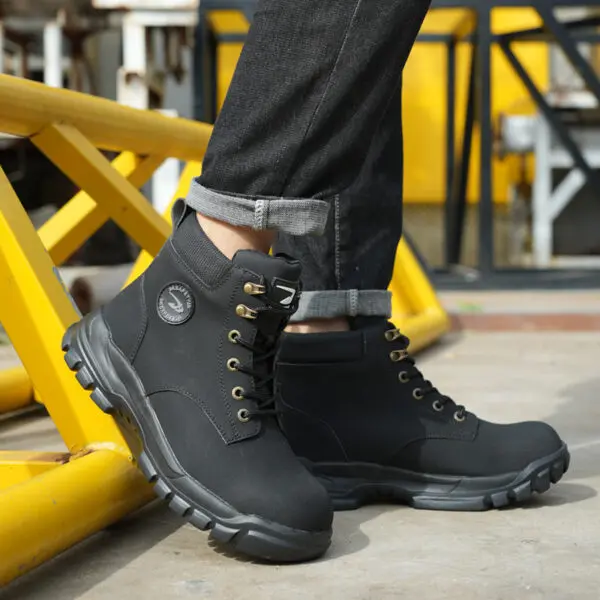 Steel Toe Shoes for Men Women Lightweight Anti-smash Steel Toe Sneakers Indestructible Work Boots Construction Safety Shoes - Image 2
