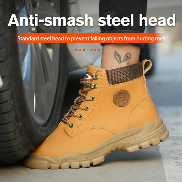 Steel Toe Shoes for Men Women Lightweight Anti-smash Steel Toe Sneakers Indestructible Work Boots Construction Safety Shoes - Image 4