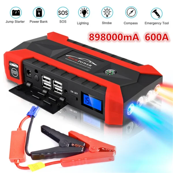 89800mAh High Power Car Jump Starter 12V 4USB Portable Starting Device Power Bank Car Charger For Car Battery Booster Buster