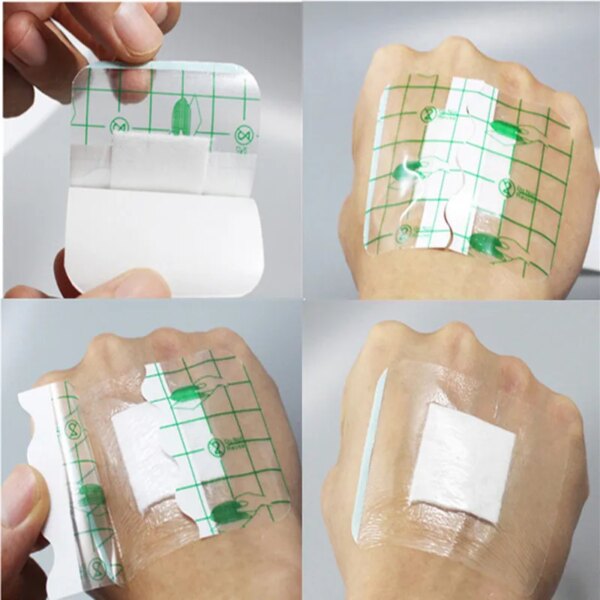 10Pcs/lot Medical Transparent Tape Adhesive Plaster Waterproof Wound Hemostasis Sticker Band First Aid Bandage Emergency Kit - Image 3