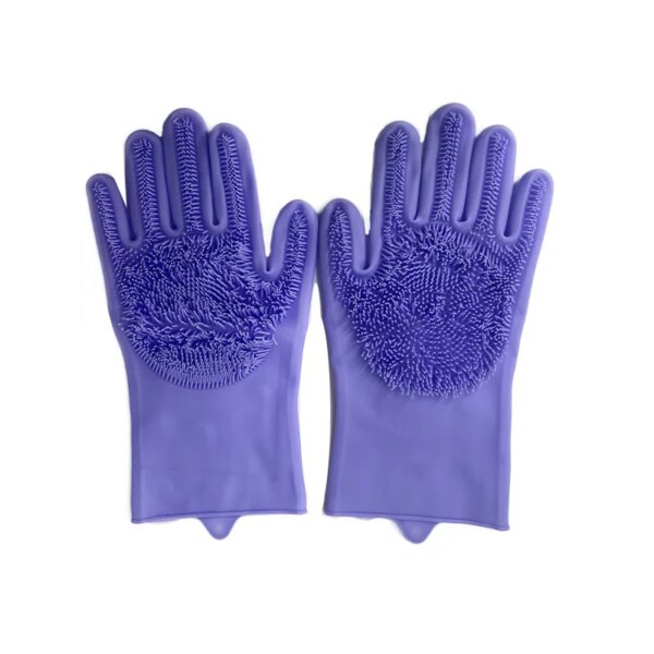 1Pair Silicone Cleaning Gloves Kitchen  Silicone Dish Washing Glove for Household Scrubber Rubber Kitchen Clean Tool - Image 11