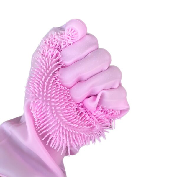 1Pair Silicone Cleaning Gloves Kitchen  Silicone Dish Washing Glove for Household Scrubber Rubber Kitchen Clean Tool - Image 5