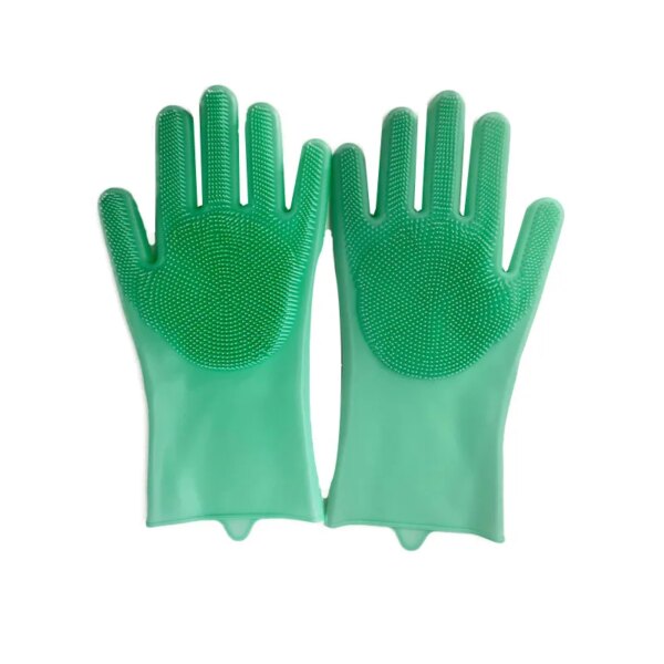 1Pair Silicone Cleaning Gloves Kitchen  Silicone Dish Washing Glove for Household Scrubber Rubber Kitchen Clean Tool - Image 8