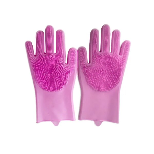 1Pair Silicone Cleaning Gloves Kitchen  Silicone Dish Washing Glove for Household Scrubber Rubber Kitchen Clean Tool - Image 9