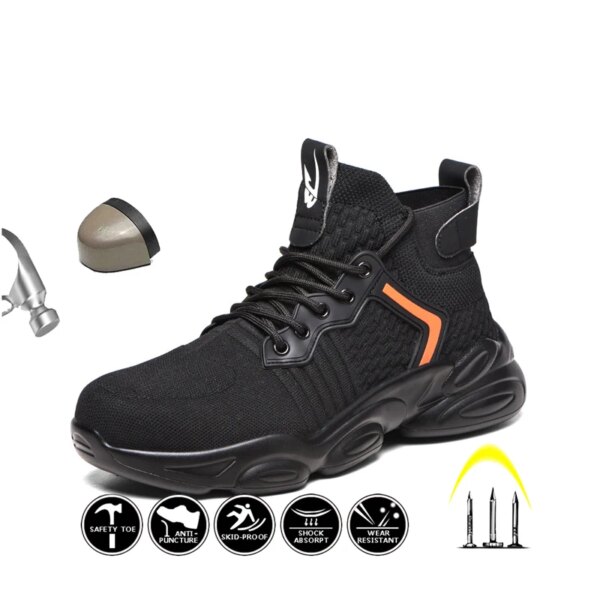 2022 New Hot Safety Shoes Static-Free Anti-Fatigue Winter Boots Work Industrial Shoe Steel Toe Kevlar For Men Shoes Sneakers - Image 13