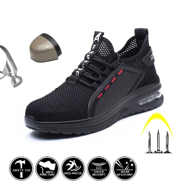 2022 New Hot Safety Shoes Static-Free Anti-Fatigue Winter Boots Work Industrial Shoe Steel Toe Kevlar For Men Shoes Sneakers - Image 17