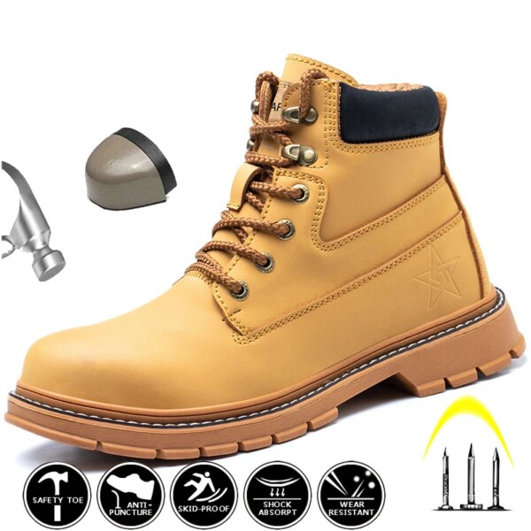 2022 New Hot Safety Shoes Static-Free Anti-Fatigue Winter Boots Work Industrial Shoe Steel Toe Kevlar For Men Shoes Sneakers - Image 19