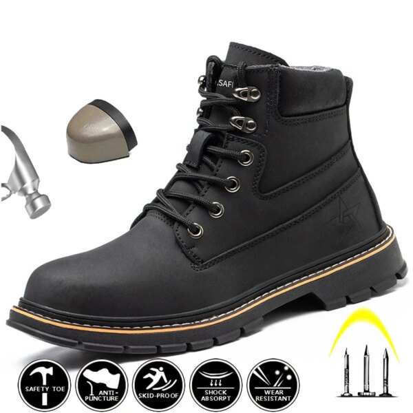 2022 New Hot Safety Shoes Static-Free Anti-Fatigue Winter Boots Work Industrial Shoe Steel Toe Kevlar For Men Shoes Sneakers - Image 20