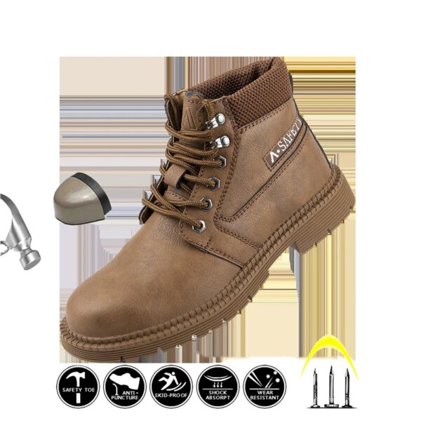 2022 New Hot Safety Shoes Static-Free Anti-Fatigue Winter Boots Work Industrial Shoe Steel Toe Kevlar For Men Shoes Sneakers - Image 24