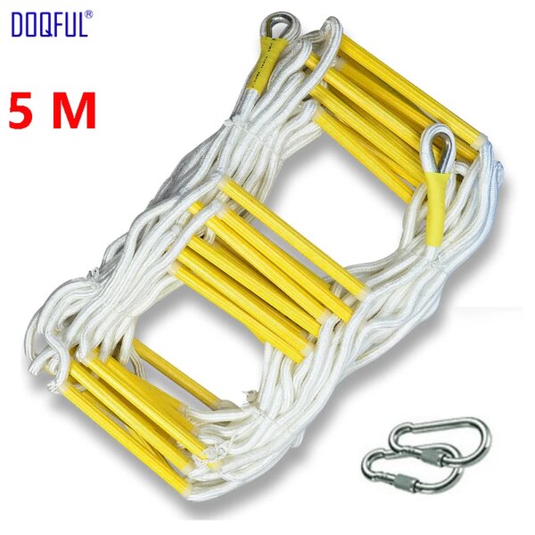 Forest Rescue Rope Ladder 5M Rescue Rope Ladder 17FT Escape Ladder Emergency Work Safety Response ...