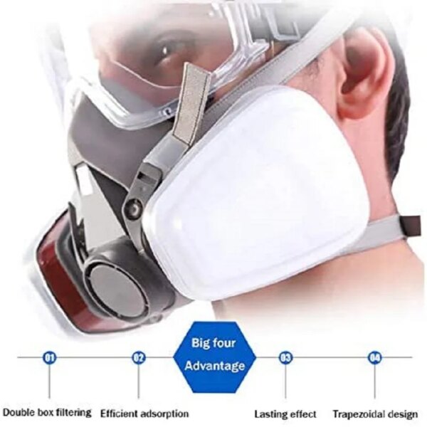 6200 Respirator Half Face Gas Mask Anti Dust Respirator  Face Gas Mask Protection Industrial Gas Masks with Filters Widely Used - Image 2