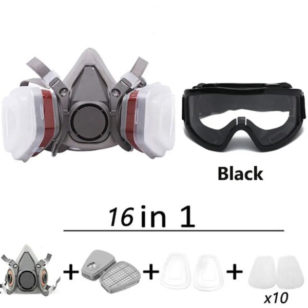 6200 Respirator Half Face Gas Mask Anti Dust Respirator  Face Gas Mask Protection Industrial Gas Masks with Filters Widely Used - Image 4