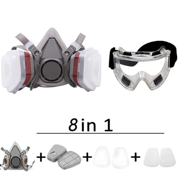 6200 Respirator Half Face Gas Mask Anti Dust Respirator  Face Gas Mask Protection Industrial Gas Masks with Filters Widely Used - Image 8