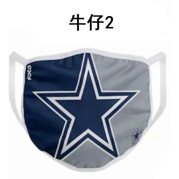 Adult football Face Mask Washable Mouth Fabric Facial Mask For Protection Reusable Santa Earloop Mouth NFL mask - Image 21