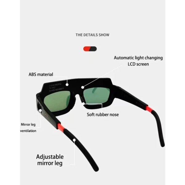Anti-glare welding glasses automatic darkening welding mask eye protection welding goggles - Image 2