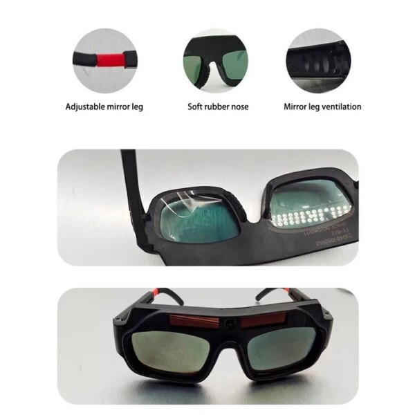 Anti-glare welding glasses automatic darkening welding mask eye protection welding goggles - Image 5