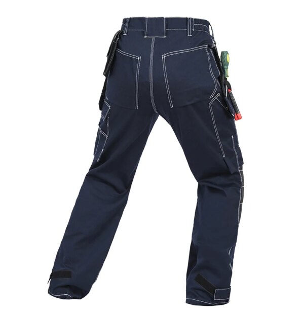 Bauskydd Mens carperner 100% cotton durable multi pockets work trousers with eva  knee pads work pant workwear  free shipping - Image 3