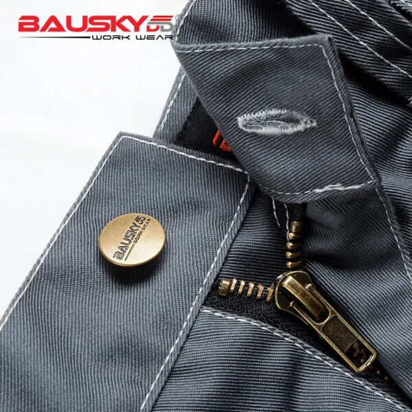 Bauskydd Mens carperner 100% cotton durable multi pockets work trousers with eva  knee pads work pant workwear  free shipping - Image 5