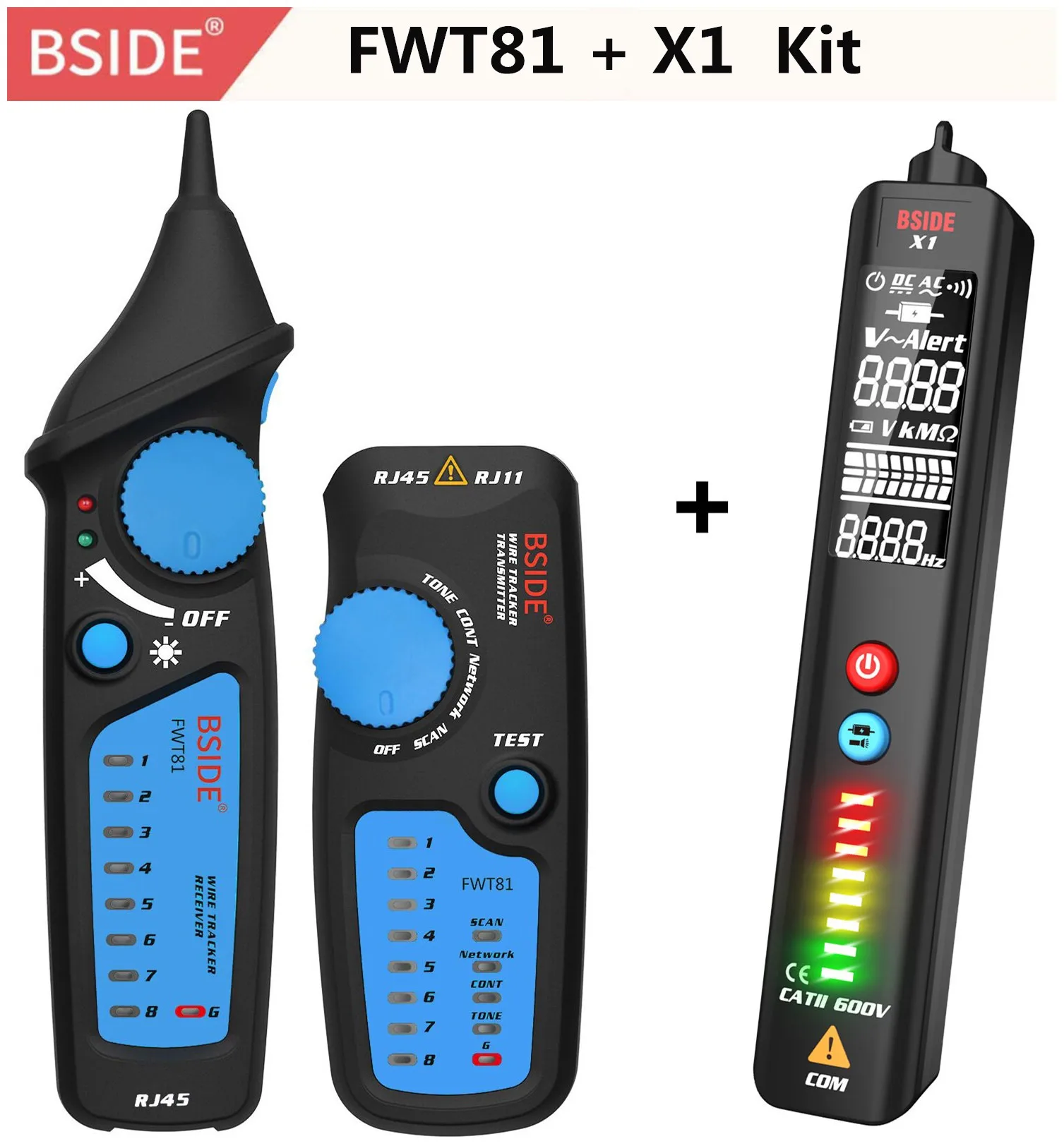 Bside Network Cable Tracker RJ45 LAN Finder Signal RJ11 Telephone Wire ...