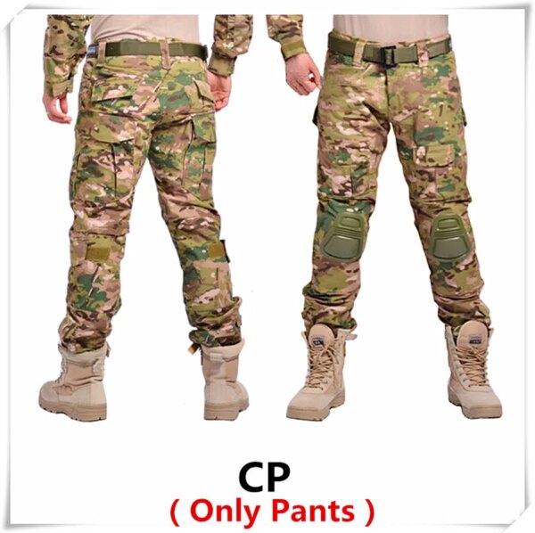 Camouflage tactical military clothing paintball army cargo pants combat trousers multicam militar tactical pants with knee pads - Image 12