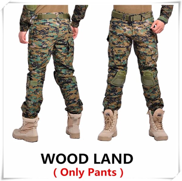 Camouflage tactical military clothing paintball army cargo pants combat trousers multicam militar tactical pants with knee pads - Image 17