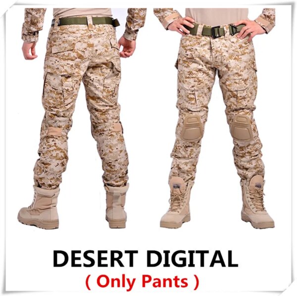 Camouflage tactical military clothing paintball army cargo pants combat trousers multicam militar tactical pants with knee pads - Image 10