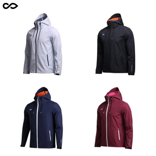 Custom Football Uniform Men's Windbreaker Jackets Casual Traning Coats Sports Outdoor Waterproof Fashion Soccer Hoodie Wear